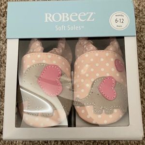 Robeez Soft Soles 6-12 mo. & gray moccasins size 1